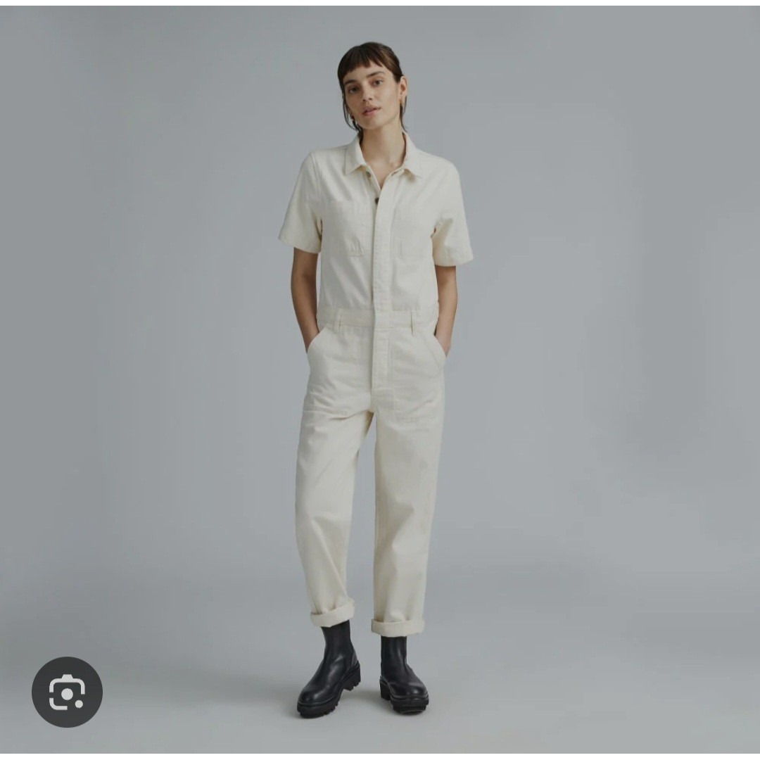 Everlane Super-Soft Jean Coverall Organic Cotton White Size 14 Sustainable